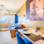 Pour 4 - Balcon Vue Lägenhet Villeneuve-Loubet